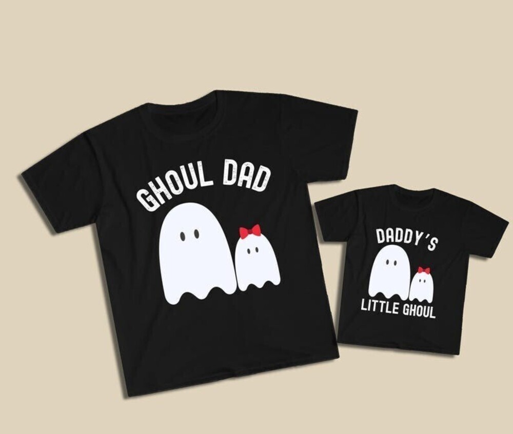 Baby And Dad Tees, Father Of Daughter Ghost T-Shirt, Daddy_s Little Girl Outf